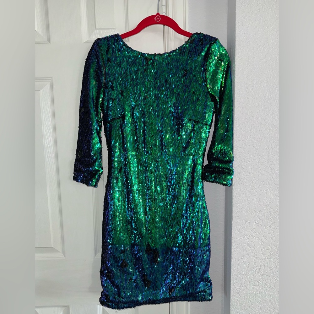 Tobi Iridescent Sequin Dress
